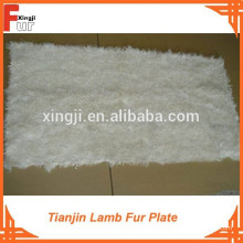 Color natural blanco Tianjin Lamb Fur Plate